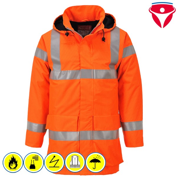 PortWest S774 leichte MultiNorm Regen Warnschutzjacke
