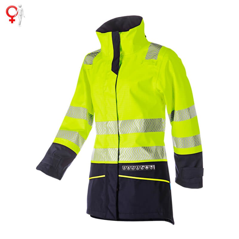 Sioen VASKI Damen Warnschutz Regenjacke mit Störlichtbogenschutz