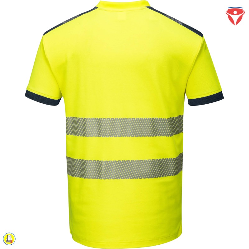 PortWest T181 - PW3 Hi-Vis Warnschutz T-Shirt mit hohem Baumwoll-Anteil