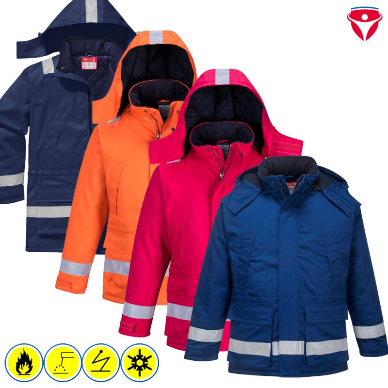PortWest FR59 flammhemmende Antistatik Winterjacke