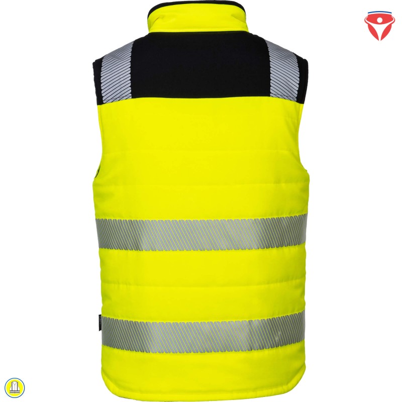 PortWest PW374 Warnschutz Weste gefüttert und wendbar