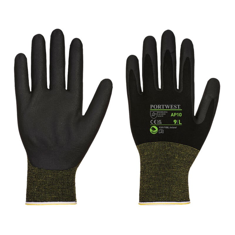 PortWest AP10 nachhaltige Bambus Nitril Handschuhe NPR 15