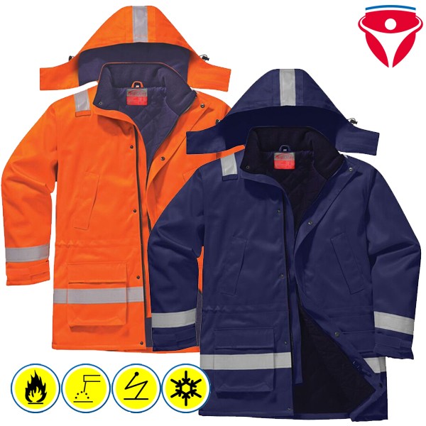 PortWest FR59 BizFlame Plus Winter Schweisserjacke - flammhemmende Winterjacke