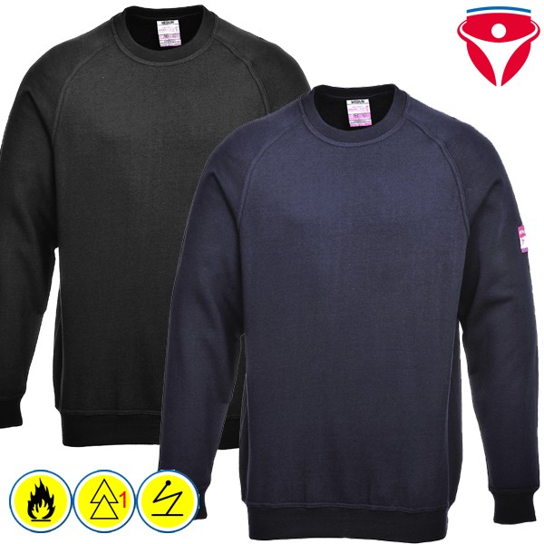 PortWest FR12 flammhemmendes antistatisches Sweatshirt