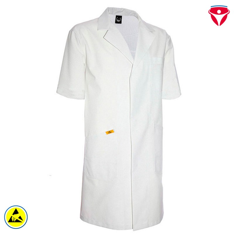 ESD Herren Mantel kurzarm | weiss