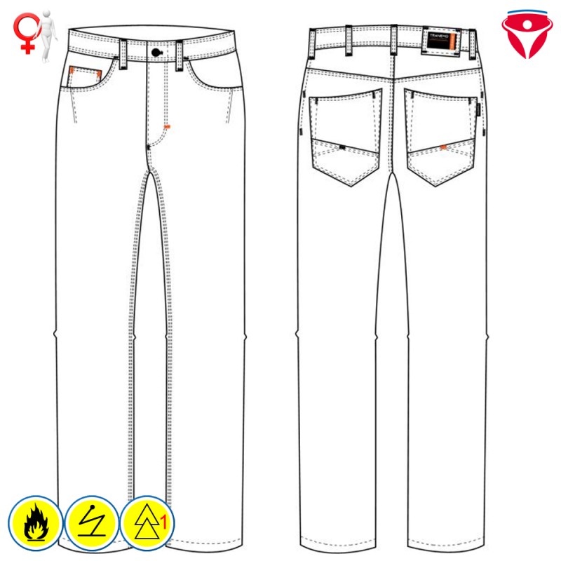 Tranemo FR Damen Stretch Jeans flammhemmend 6359 85