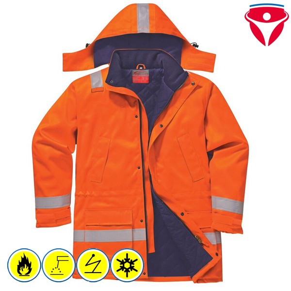 PortWest FR59 flammhemmende Antistatik Winterjacke