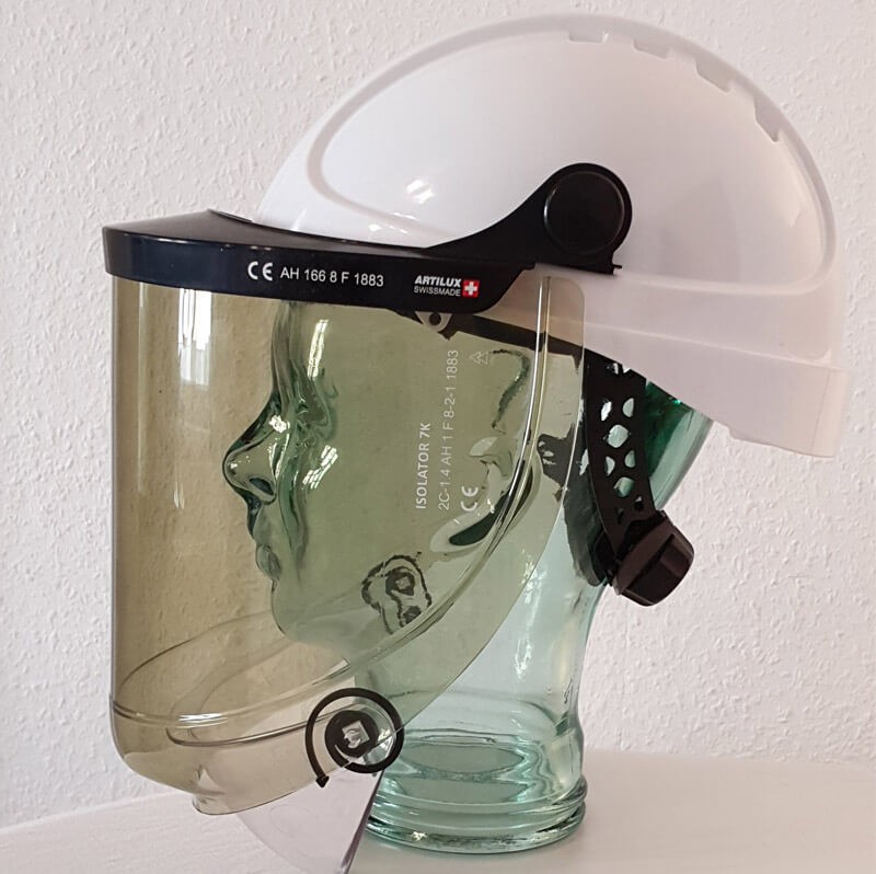 Artilux HEAD2 Helm mit Visier und Stirnlampe Schutz vor