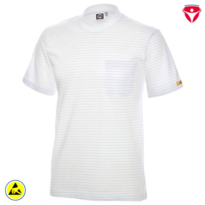 ESD T-Shirt hochleitfähig | weiss