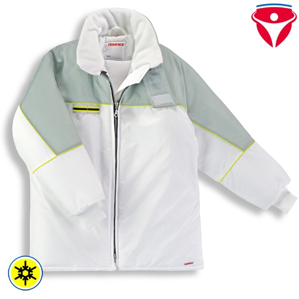 Weiße Hygiene Kühlhaus Jacke Herren