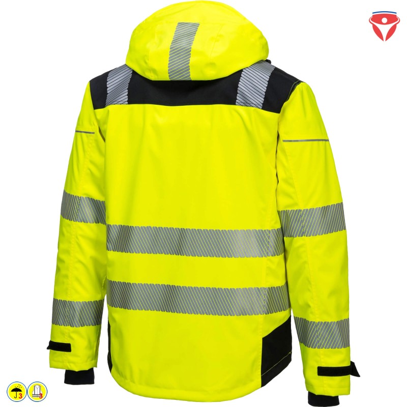 PortWest PW360 extreme atmungsaktive Warnschutz Regenjacke
