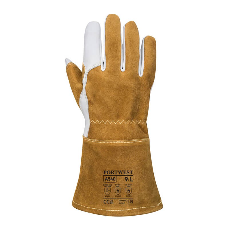 PortWest A540 Ultra Schweisserschutz Handschuhe mit Stulpe