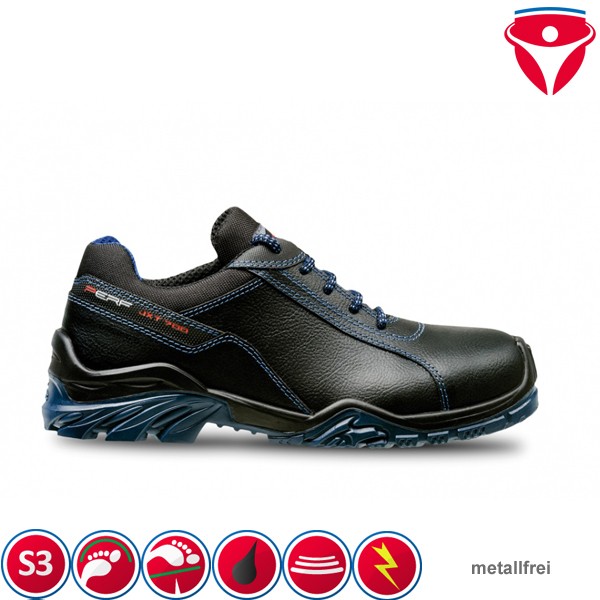 Perf TORNADO LOW metallfreie S3 Sicherheitsschuhe mit Durchtrittschutz und leichter Zehenschutzkappe