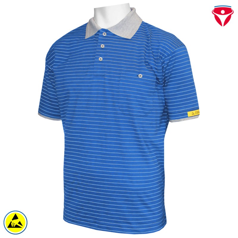 HB ESD Polo-Shirt ConducTex kurzarm royal