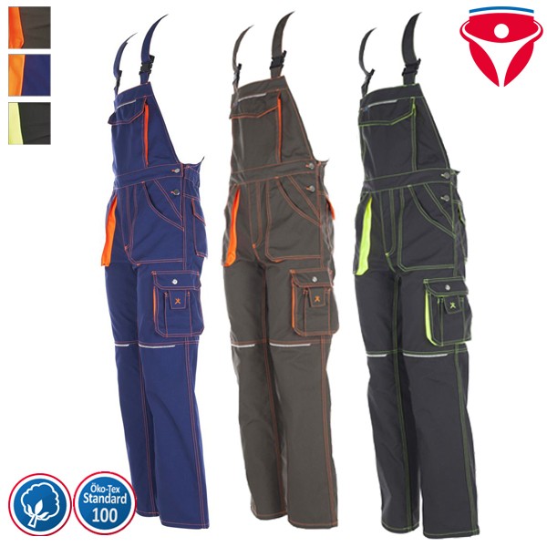 Planam Basalt Neon Latzhose