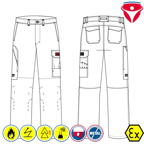 Tranemo Flammschutz Hose metallfrei 6020 81