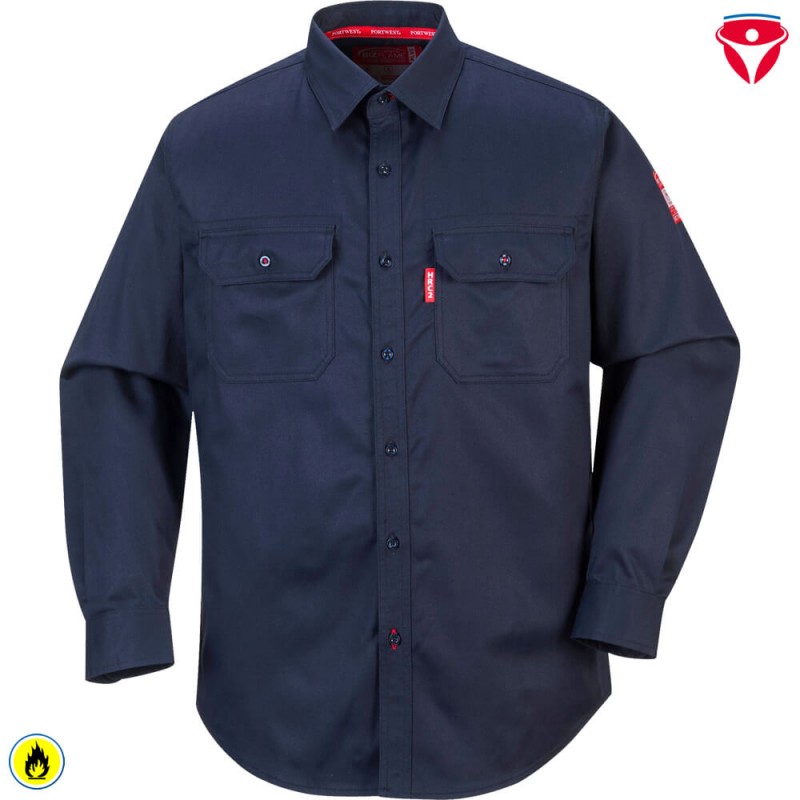 PortWest FR89 BizFlame flammhemmendes Hemd nach EN 11612