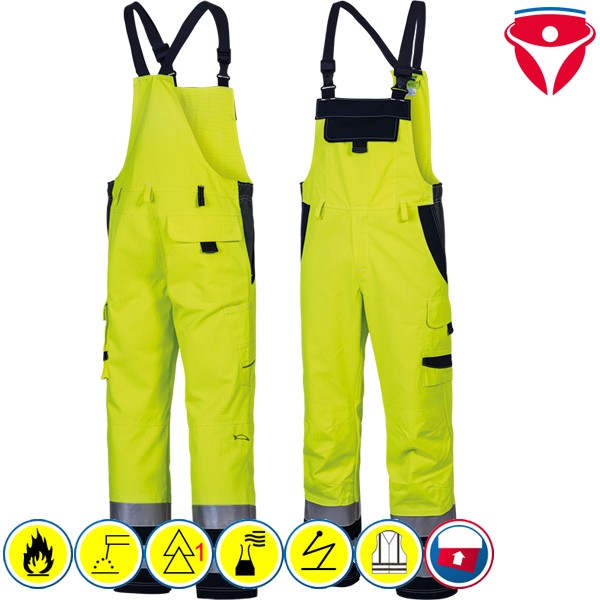 Leichte MultiNorm Warnschutz Latzhose | 1-lagig