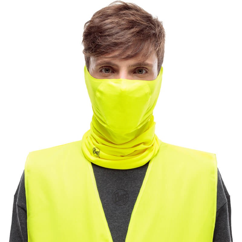 Buff Filter Gesichtsmaske Filtertube | solid yellow fluor