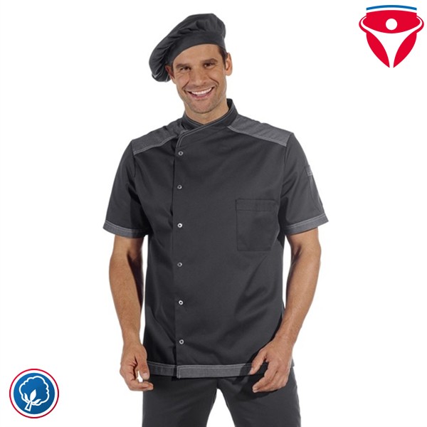 Leiber Kochjacke 12/2561 mit Druckknopfverschluss 1/2 Arm