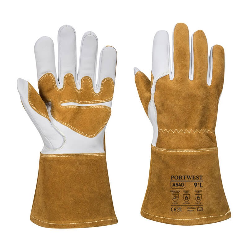 PortWest A540 Ultra Schweisserschutz Handschuhe mit Stulpe