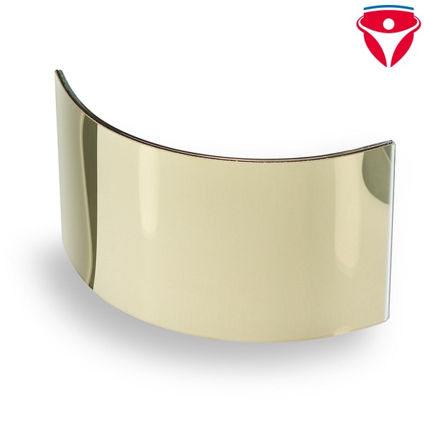 Tempex Hitzeschutzglas, gebogen goldbedampft