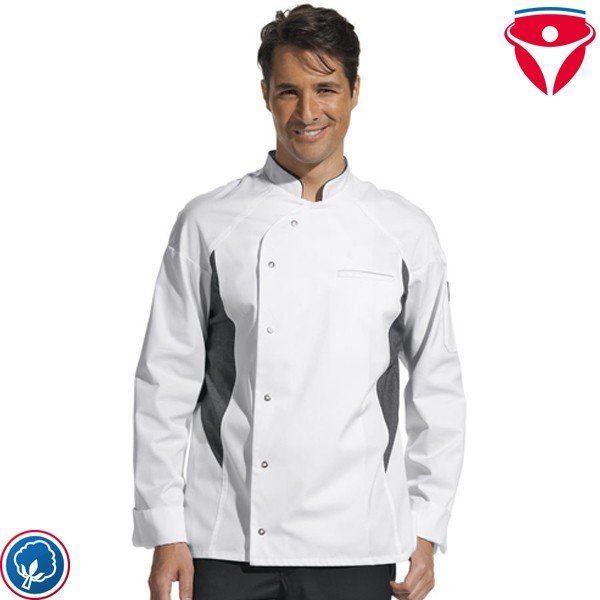 Leiber 12/2441 Kochjacke aus atmungsaktiven Stretchgewebe