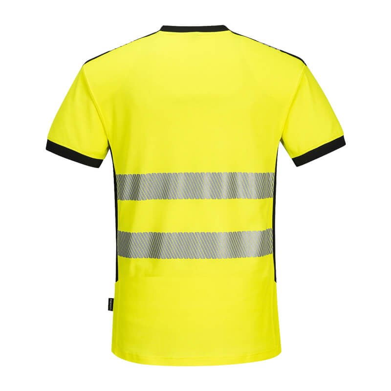 PortWest PW310 Warnschutz T-Shirt mit V-Ausschnitt