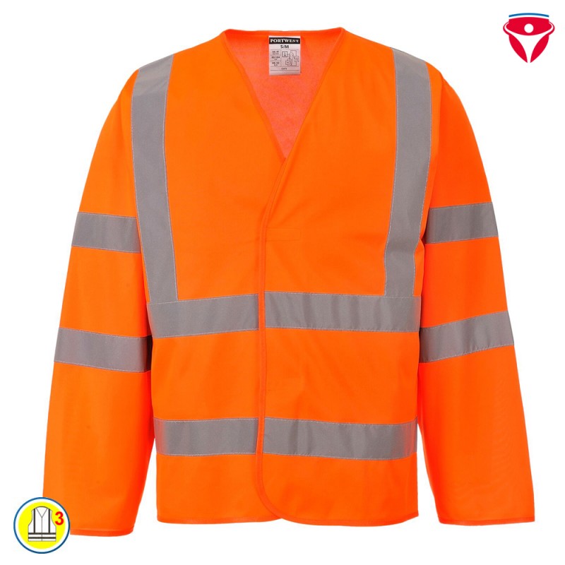 PortWest C473 Warnweste langarm Klasse 3