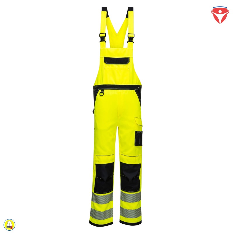 PortWest PW344 Warnschutz-Latzhose
