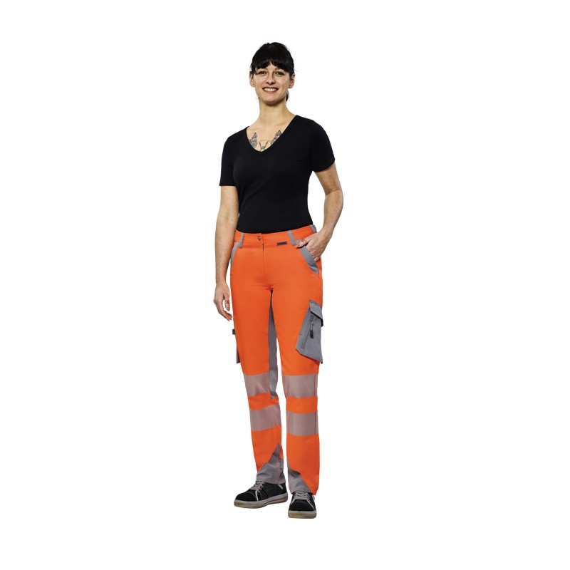 Planam Norit Damen Warnschutz Hose mit Stretch