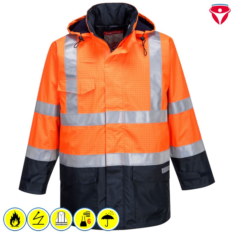 PortWest S779 MultiNorm Regen Warnschutz Jacke