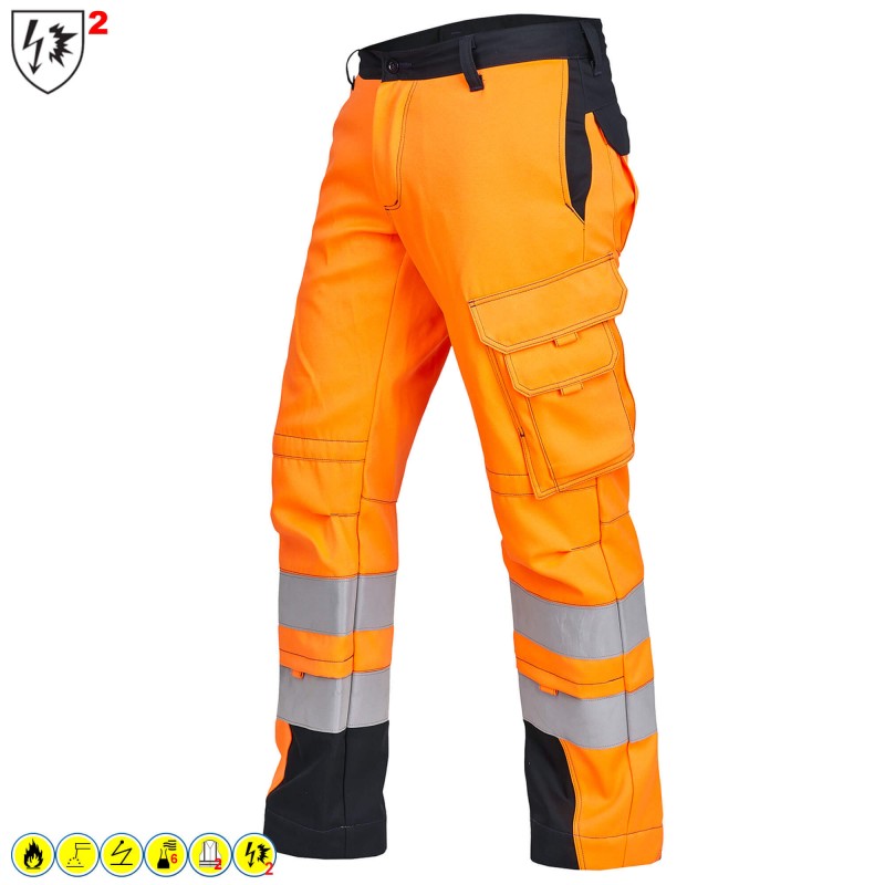 Rofa Vis-Line 2 Warnschutz Bundhose 665 2427 APC 2 | Leuchtorange