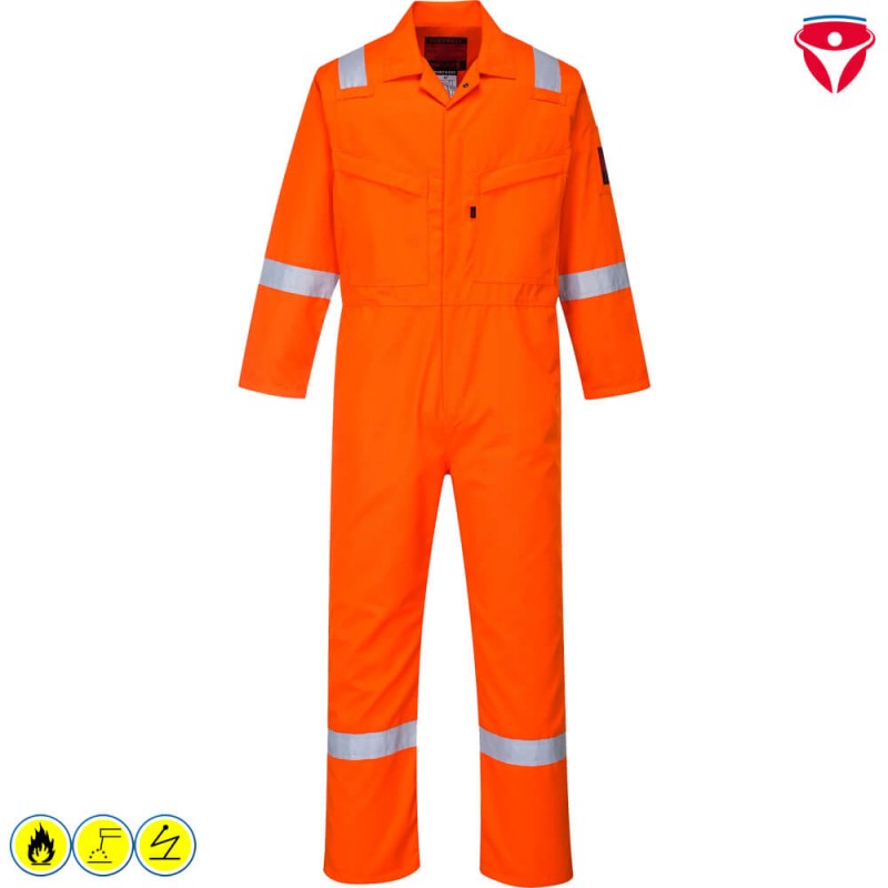 PortWest AF50 AraFlame Platinum Overall | leichte Flammschutzkleidung