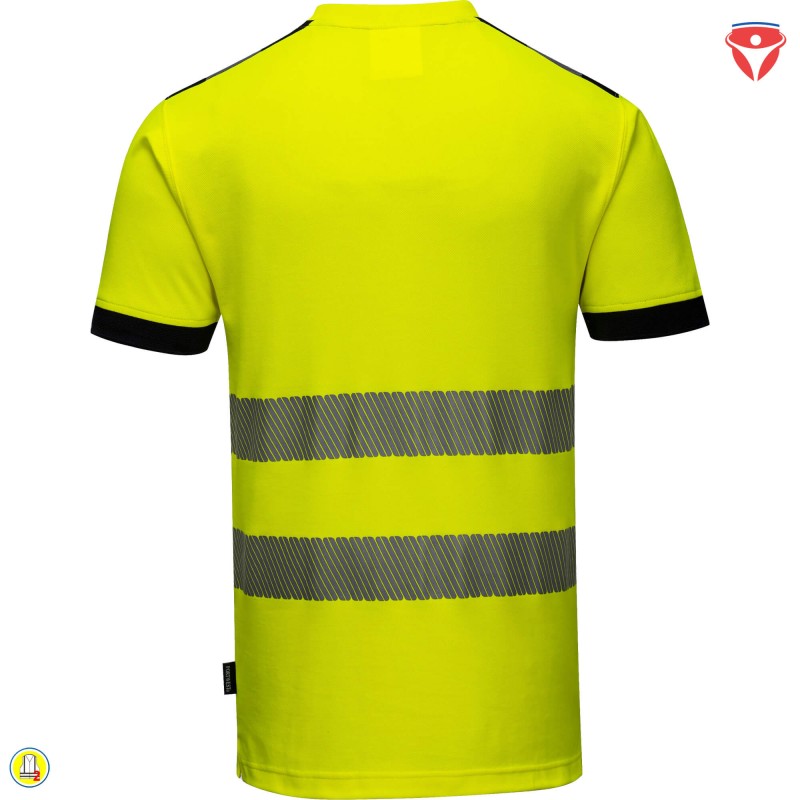 PortWest T181 - PW3 Hi-Vis Warnschutz T-Shirt mit hohem Baumwoll-Anteil