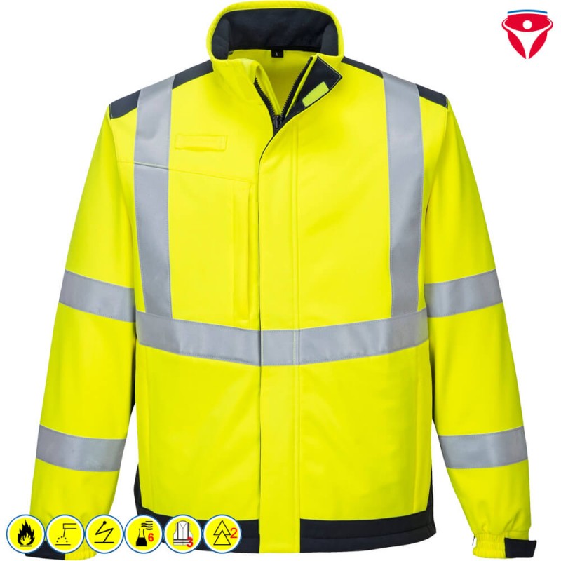 PortWest MV72 ModaFlame MultiNorm ARC Softshelljacke | Klasse 2