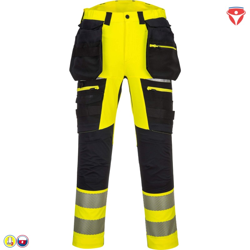 PortWest DX442 Warnschutz Hose mit abnehmbaren Holstertaschen