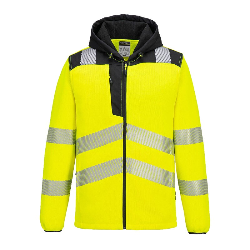 PortWest PW335 Hi-Vis Warnschutz Fleece Jacke