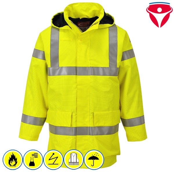 PortWest S774 leichte MultiNorm Regen Warnschutzjacke