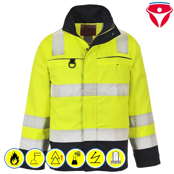 PortWest FR61 MultiNorm Warnschutz Jacke