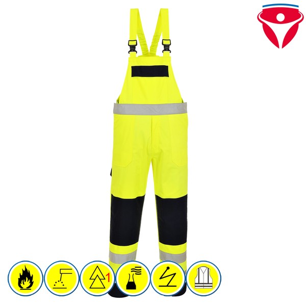 PortWest FR63 BizFlame Multi Warnschutz Latzhose