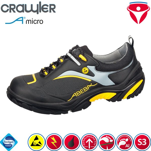 Abeba CRAWLER 34803 S3 Sicherheitsschuhe leichte, ESD gerechte Schuhe mit Nageldurchtrittschutz