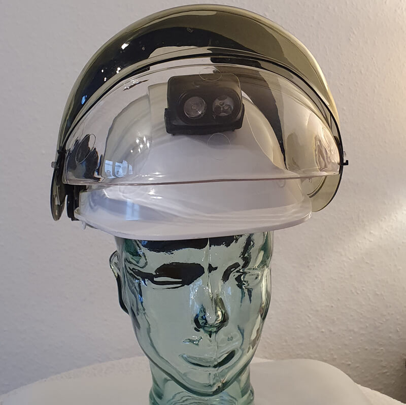 Artilux HEAD2 Helm mit Visier und Stirnlampe Schutz vor