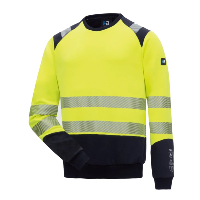 Flammhemmendes Warnschutz Sweat-Shirt 7 kA | Störlichtbogen Klasse 2