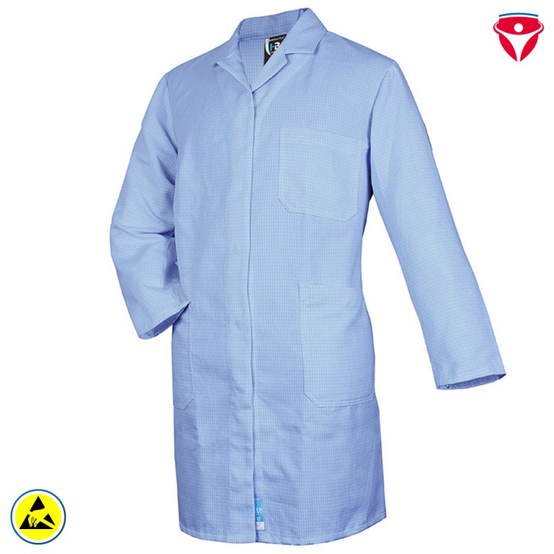 HB ESD Herren Mantel ConducTex pastellblau