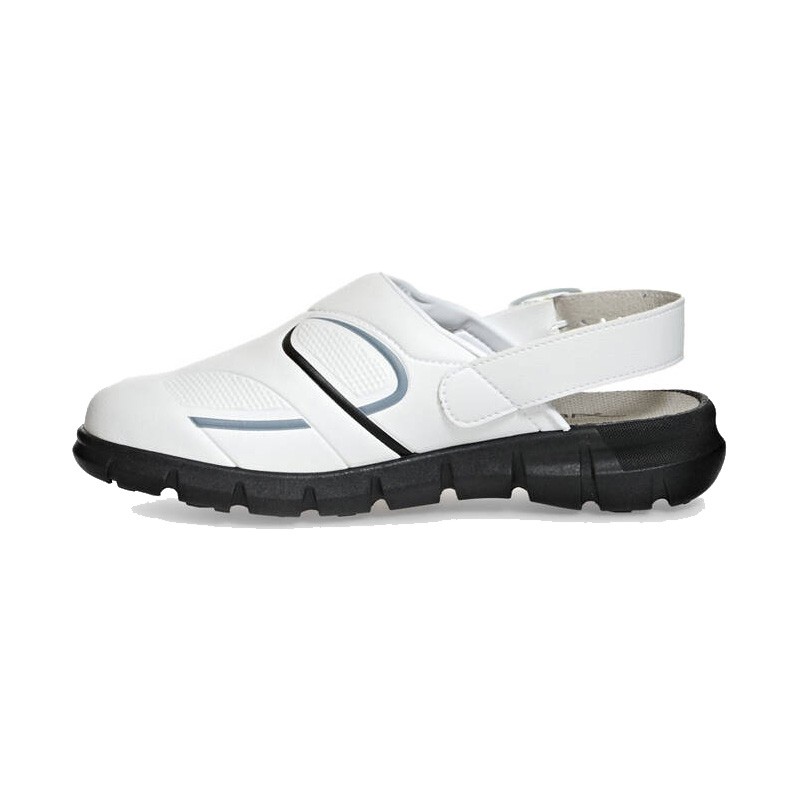 Abeba DYNAMIC 37335 | Clogs OB ESD, weiß-schwarz