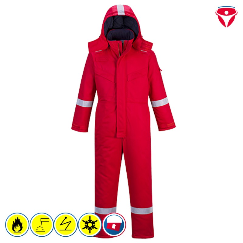 PortWest FR53 flammhemmender Antistatik Winter Overall
