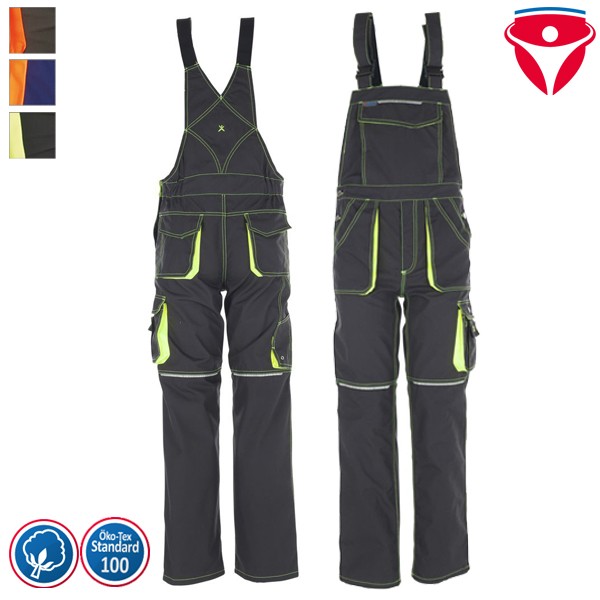 Planam Basalt Neon Latzhose