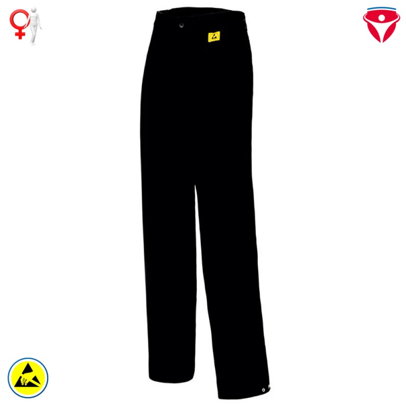 ESD Damen Hose hochleitfähig schwarz