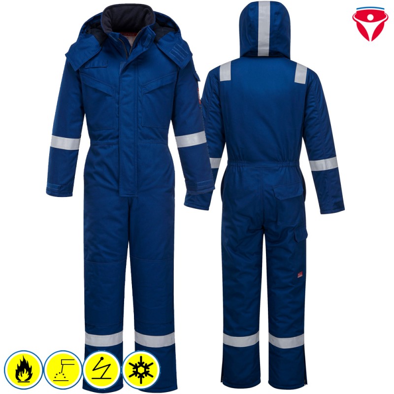 PortWest FR53 flammhemmender Antistatik Winter Overall